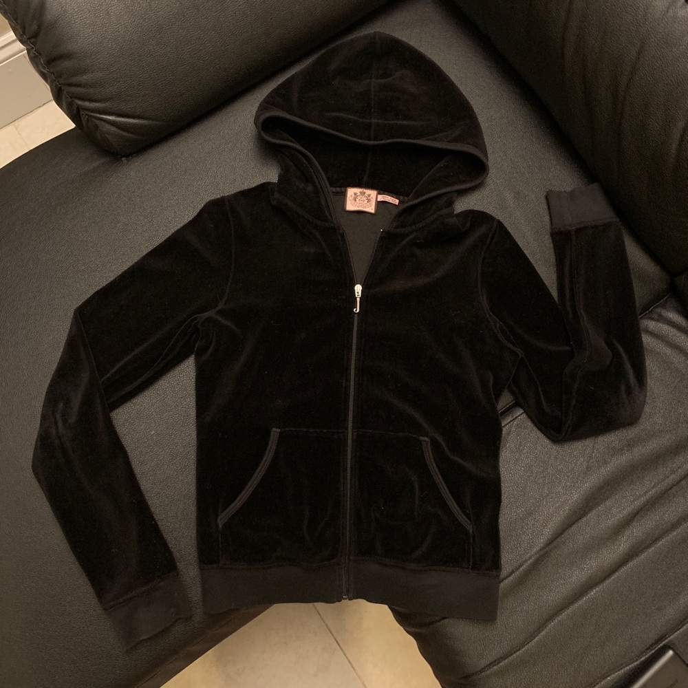 Juicy Couture Velour black hoodie size M